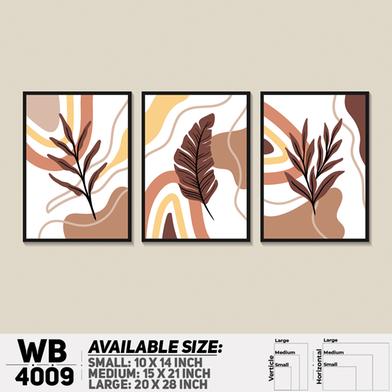 DDecorator Leaf With Abstract Art (Set of 3) Wall Board And Wall Canvas image