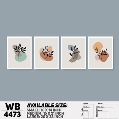 DDecorator Leaf With Abstract Art (Set of 4) Wall Board And Wall Canvas image