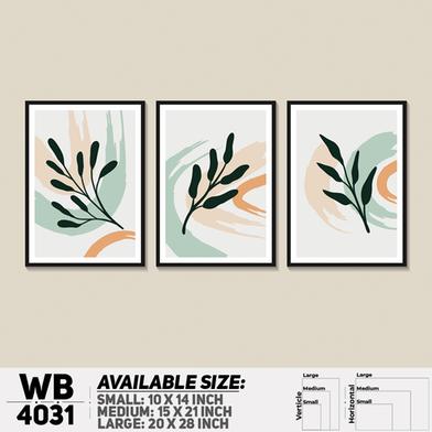 DDecorator Leaf With Abstract Art (Set of 3) Wall Board And Wall Canvas image
