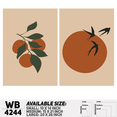 DDecorator Leaf With Abstract Art (Set of 2) Wall Board And Wall Canvas image