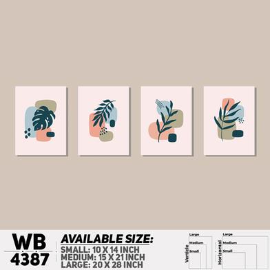 DDecorator Leaf With Abstract Art (Set of 4) Wall Board And Wall Canvas image