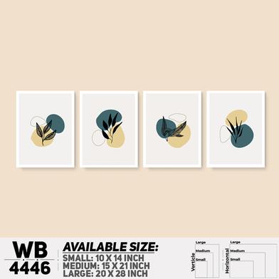 DDecorator Leaf With Abstract Art (Set of 4) Wall Board And Wall Canvas image