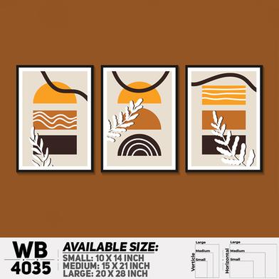DDecorator Leaf With Abstract Art (Set of 3) Wall Board And Wall Canvas image