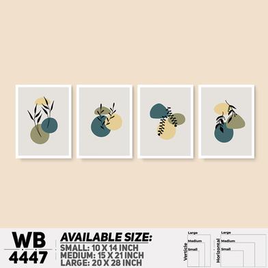 DDecorator Leaf With Abstract Art (Set of 4) Wall Board and Wall Canvas image
