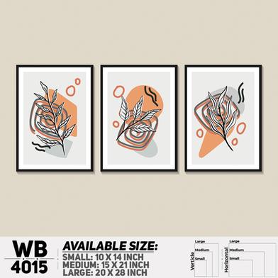 DDecorator Leaf With Abstract Art (Set of 3) Wall Board And Wall Canvas image