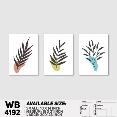 DDecorator Leaf With Abstract Art (Set of 3) Wall Board And Wall Canvas image