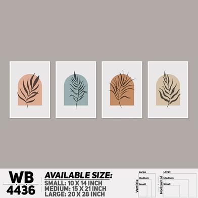 DDecorator Leaf With Abstract Art (Set of 4) Wall Board And Wall Canvas image
