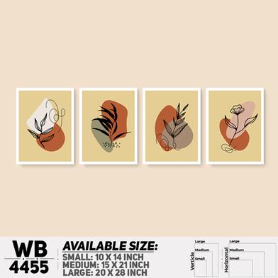 DDecorator Leaf With Abstract Art (Set of 4) Wall Board And Wall Canvas image