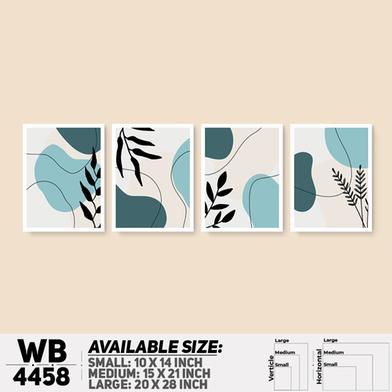 DDecorator Leaf With Abstract Art (Set of 4) Wall Board And Wall Canvas image