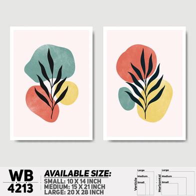 DDecorator Leaf With Abstract Art (Set of 2) Wall Board And Wall Canvas image