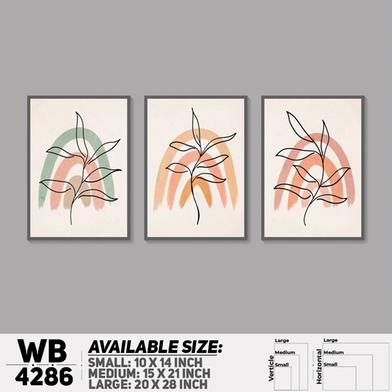 DDecorator Leaf With Abstract Art (Set of 3) Wall Board And Wall Canvas image
