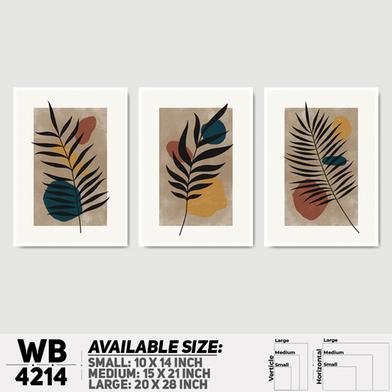 DDecorator Leaf With Abstract Art (Set of 3) Wall Board And Wall Canvas image