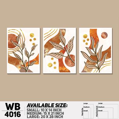 DDecorator Leaf With Abstract Art (Set of 3) Wall Board And Wall Canvas image