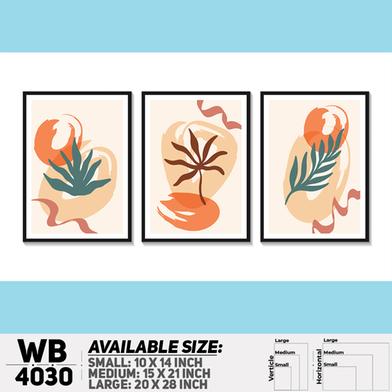 DDecorator Leaf With Abstract Art (Set of 3) Wall Board And Wall Canvas image