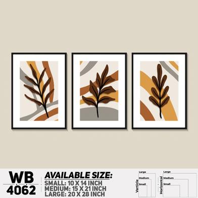 DDecorator Leaf With Abstract Art (Set of 3) Wall Board and Wall Canvas image