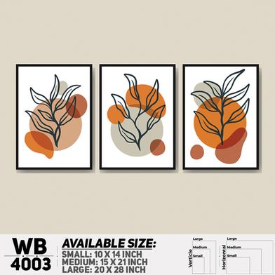 DDecorator Leaf With Abstract Art (Set of 3) Wall Board And Wall Canvas image