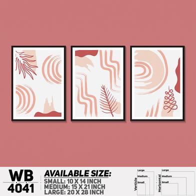 DDecorator Leaf With Abstract Art (Set of 3) Wall Board and Wall Canvas image
