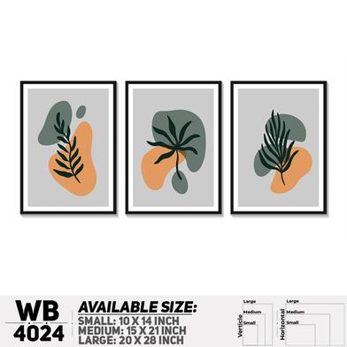 DDecorator Leaf With Abstract Art (Set of 3) Wall Board And Wall Canvas image