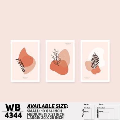 DDecorator Leaf With Abstract Art (Set of 3) Wall Board And Wall Canvas image