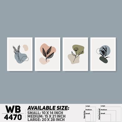 DDecorator Leaf With Abstract Art (Set of 4) Wall Board And Wall Canvas image