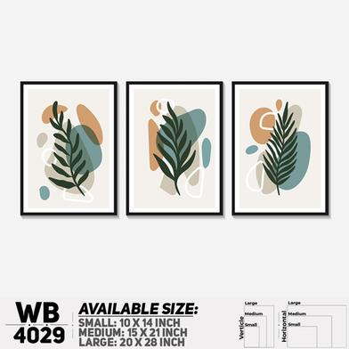DDecorator Leaf With Abstract Art (Set of 3) Wall Board And Wall Canvas image