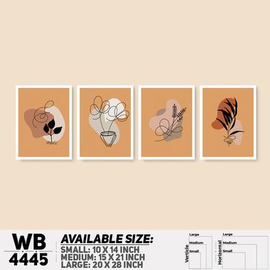 DDecorator Leaf With Abstract Art (Set of 4) Wall Board and Wall Canvas image
