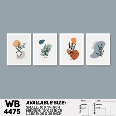 DDecorator Leaf With Abstract Art (Set of 4) Wall Board And Wall Canvas image
