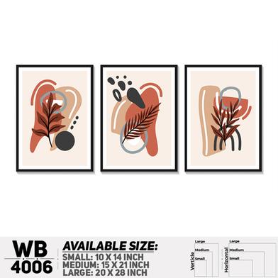 DDecorator Leaf With Abstract Art (Set of 3) Wall Board And Wall Canvas image