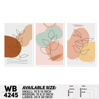 DDecorator Leaf With Abstract Art (Set of 3) Wall Board And Wall Canvas image