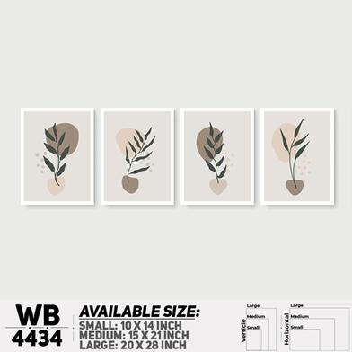 DDecorator Leaf With Abstract Art (Set of 4) Wall Board And Wall Canvas image