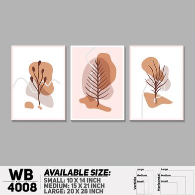 DDecorator Leaf With Abstract Art (Set of 3) Wall Board And Wall Canvas image