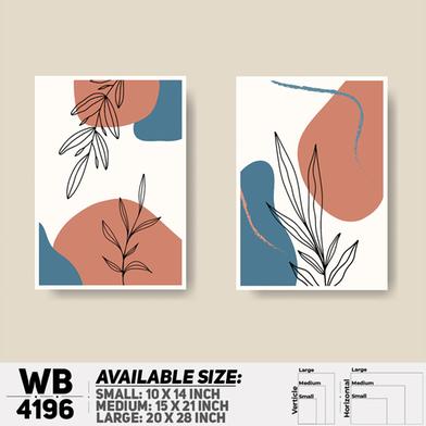 DDecorator Leaf With Abstract Art (Set of 2) Wall Board And Wall Canvas image