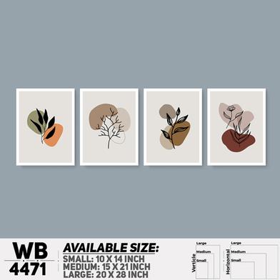 DDecorator Leaf With Abstract Art (Set of 4) Wall Board And Wall Canvas image