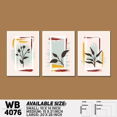 DDecorator Leaf With Abstract Art Wall Board And Wall Canvas - Set of 3 image