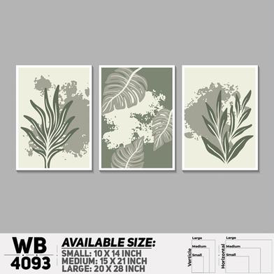 DDecorator Leaf With Abstract Art Wall Board And Wall Canvas - Set of 3 image