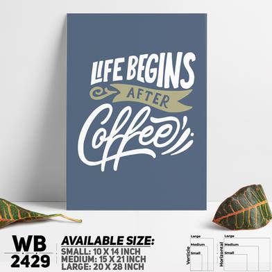 DDecorator Life Begins With Coffee - Motivational Wall Board and Wall Canvas image