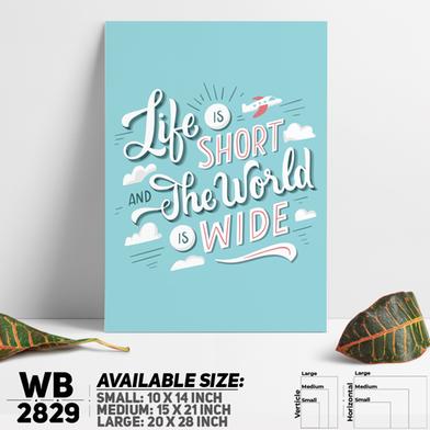 DDecorator Life Is Short - Motivational Wall Board and Wall Canvas image