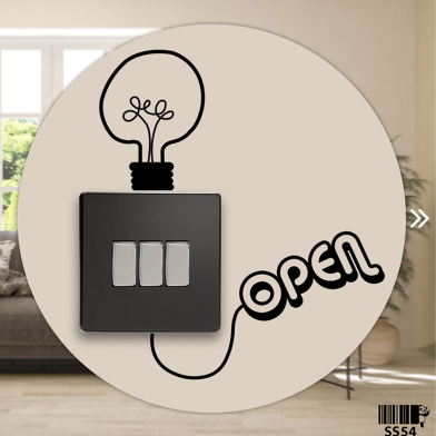 DDecorator Light Bulb Switch Socket Wall Sticker image