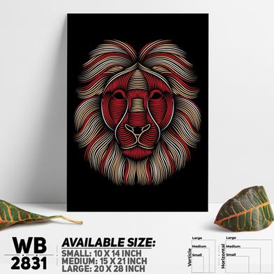 DDecorator Lion Head - Digital Illustration Art Wall Board and Wall Canvas image