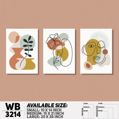 DDecorator Modern Abstract ArtWork (Set of 3) Wall Board And Wall Canvas image