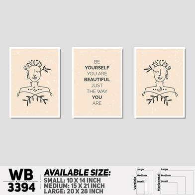 DDecorator Motivational And Line Art (Set of 3) Wall Board And Wall Canvas image