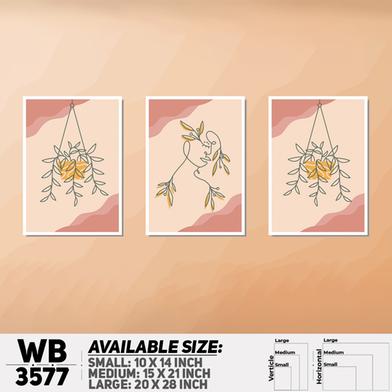 DDecorator Motivational And Line Art (Set of 3) Wall Board And Wall Canvas image