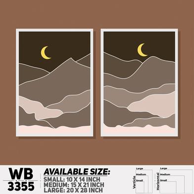 DDecorator Mountain Horizon Art (Set of 2) Wall Board And Wall Canvas image