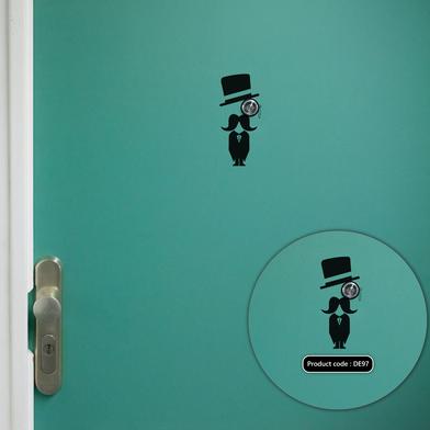DDecorator Mr. Mustache Vinyl Decals Removable Door Eye Sticker image