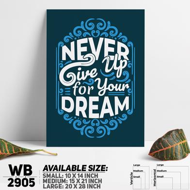 DDecorator Never Give Up - Motivational Wall Board and Wall Canvas image