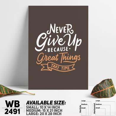 DDecorator Never Give Up - Motivational Wall Board and Wall Canvas image