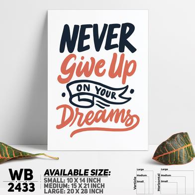 DDecorator Never Give Up - Motivational Wall Board and Wall Canvas image