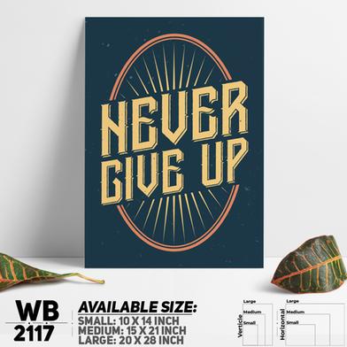 DDecorator Never Give Up - Motivational Wall Board and Wall Canvas image