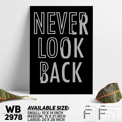 DDecorator Never Look Back - Motivational Wall Board and Wall Canvas image