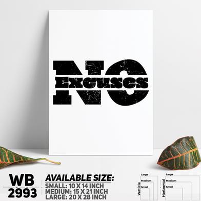 DDecorator No Excuses - Motivational Wall Board and Wall Canvas image
